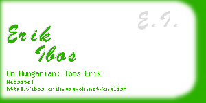 erik ibos business card